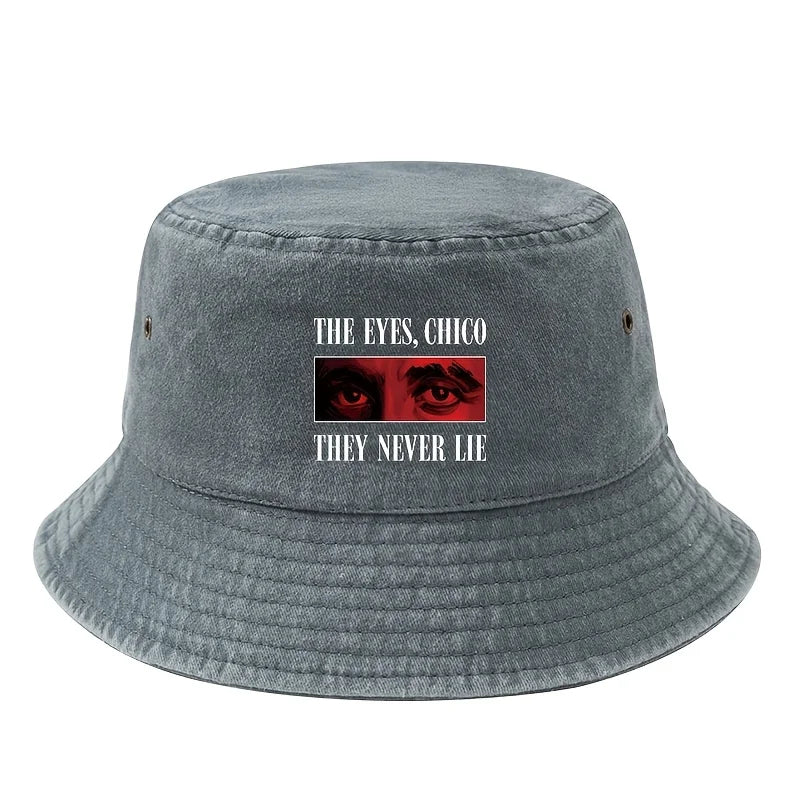 THE EYES, CHICO THEY NEVER LIE Portrait Print Fisherman Hat Classic Washed Retro Bucket Hat Soft Comfortable Sweat-Absorbent Bre