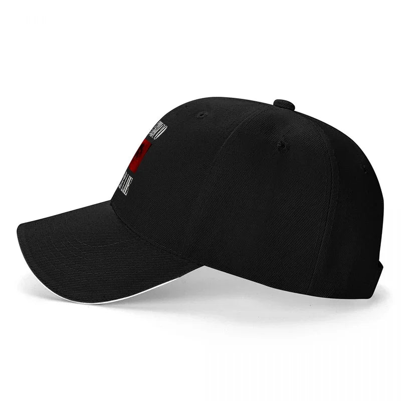 THE EYES CHICO THEY NEVER LIE BASEBALL CAP BLACK with RED EYE DESIGN CLASSIC FIT ADJUSTABLE HAT for MEN and WOMEN