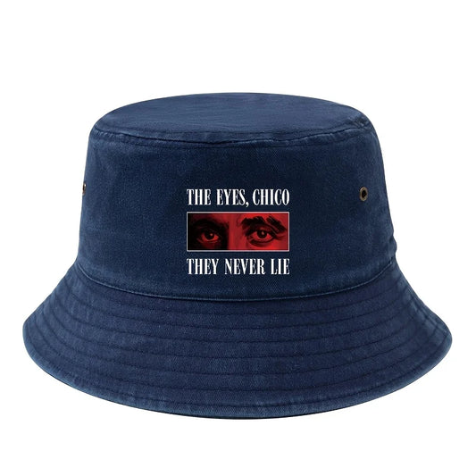 THE EYES, CHICO THEY NEVER LIE Portrait Print Fisherman Hat Classic Washed Retro Bucket Hat Soft Comfortable Sweat-Absorbent Bre